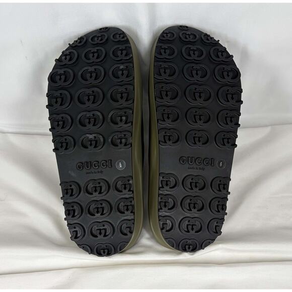 Gucci Interlocking G Slide \'Dark Grey. Khaki\' SZ 6.5 SPB JA-368397 main image 11